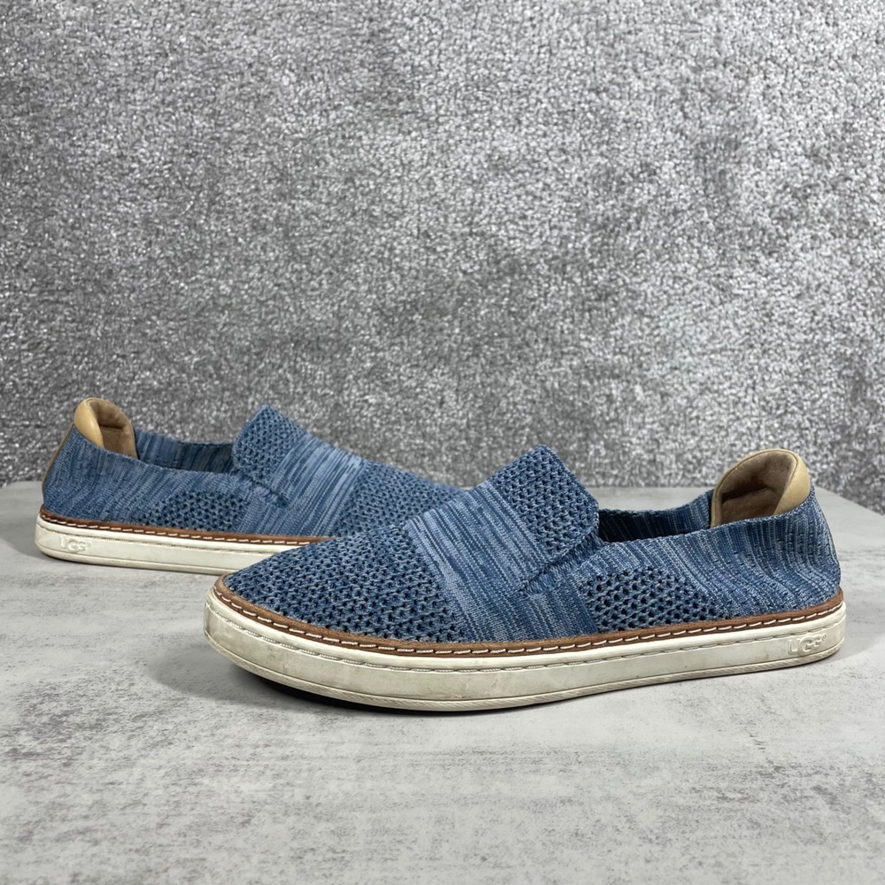 UGG Slip On Sneakers Womens 7 Sammy Shoes HyperWeave Knit Blue Marl